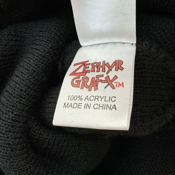 Los Angeles Kings Beanie‎ Zephyr Graf-X Black Team Logo Pom Cuffed Knit Cap NWOT - Picture 5 of 6
